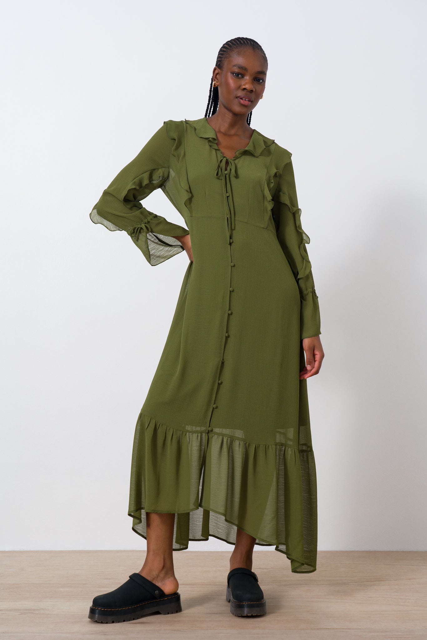 Sheer Frill Dress