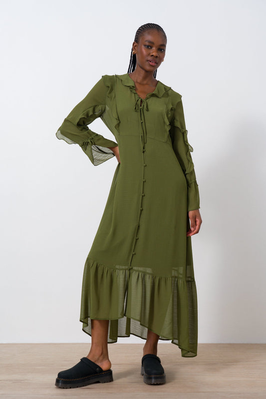 Sheer Frill Dress