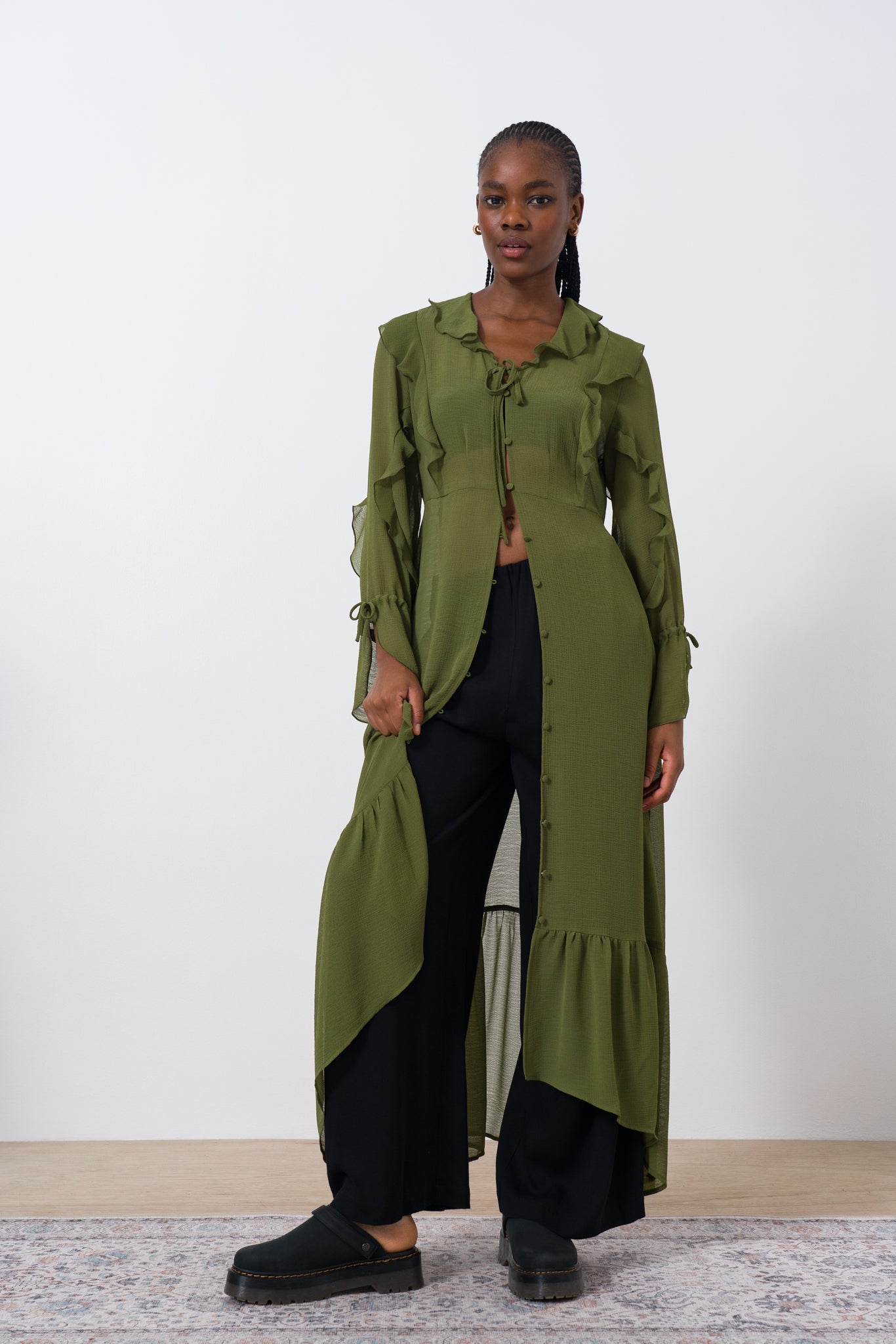 Sheer Frill Dress